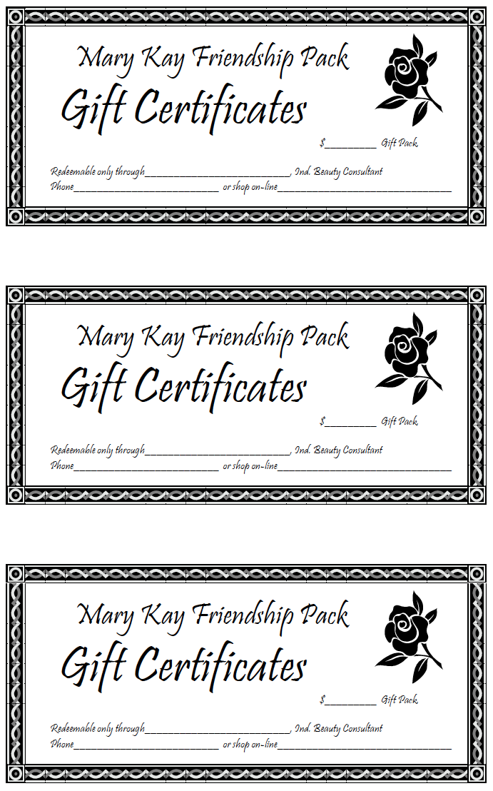 Mary Kay Gift Certificate Template – Atlanticcityaquarium.com